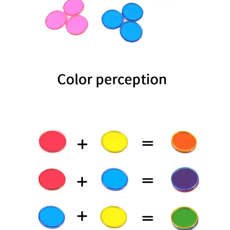 Magnetische Kleurrijke Chips Set | Fysica Wetenschapsexperimenten, Montessori Kleur- & Leerhulpmiddelen (100 stuks)