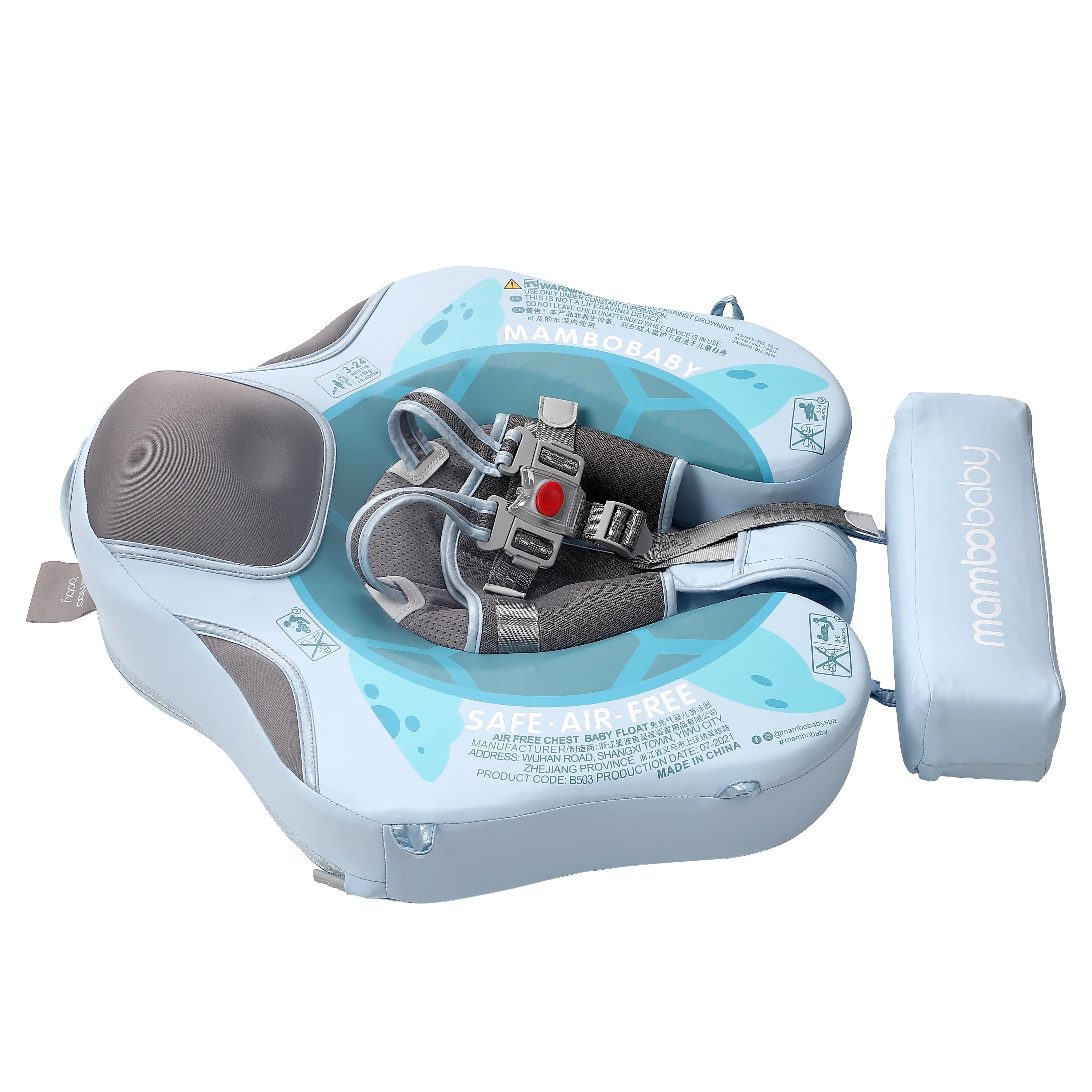 Baby Zwemring Niet-Opblaasbaar | Zwemtrainer met Zonnescherm voor Peuters