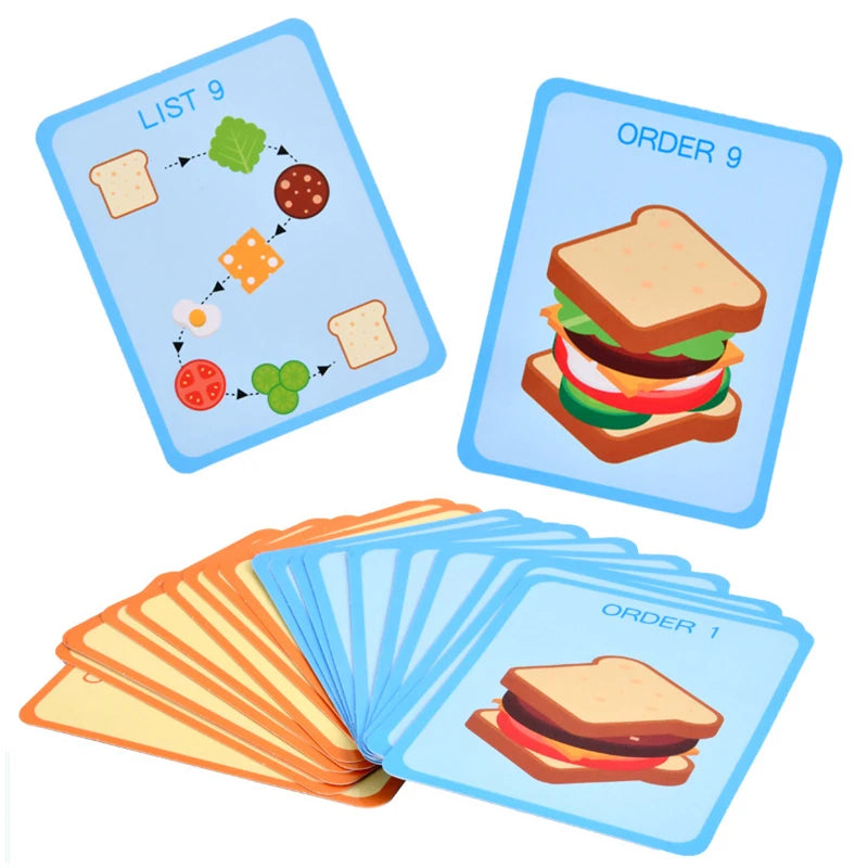 Houten Hamburgers Stapelspel | Montessori Educatief Speelgoed voor Peuters & Kinderen