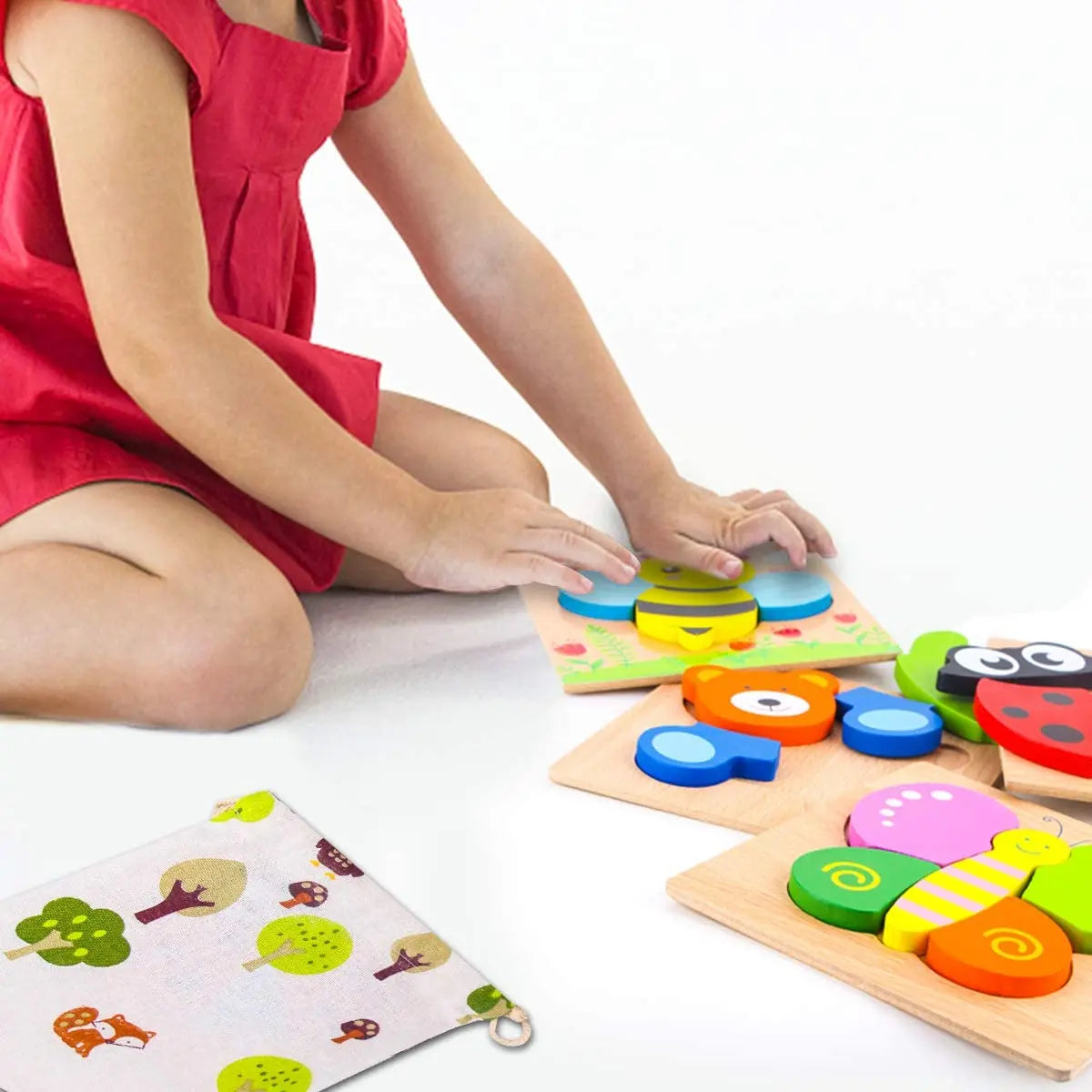 Houten puzzel voor kinderen met dieren en voertuigen - Kleurrijk educatief speelgoed, perfect cadeau voor jongens en meisjes.