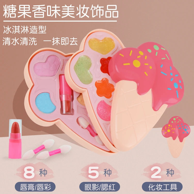 Kinder Make-updoos - Make-upset voor Meisjes met Lippenstift - Verjaardagsspeelgoed