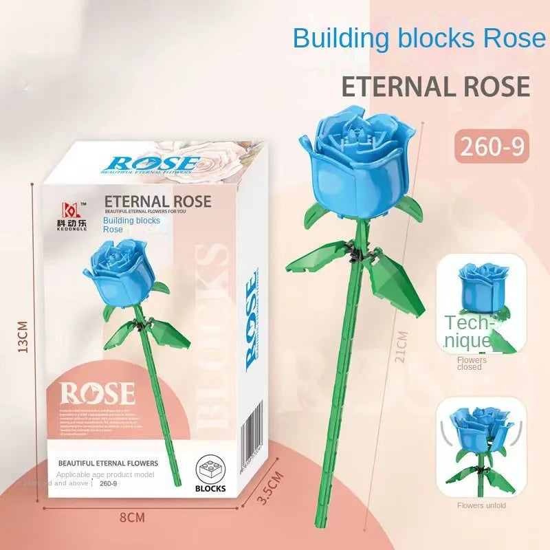 Eeuwig Boeket Rozen Bouwstenen Set voor Volwassenen - Creatief Cadeau voor Vrouwen voor Valentijnsdag - Bloemen Bouwset als Originele Decoratie