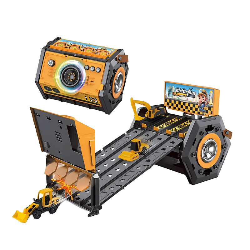 Draagbare racebaan met licht en muziek