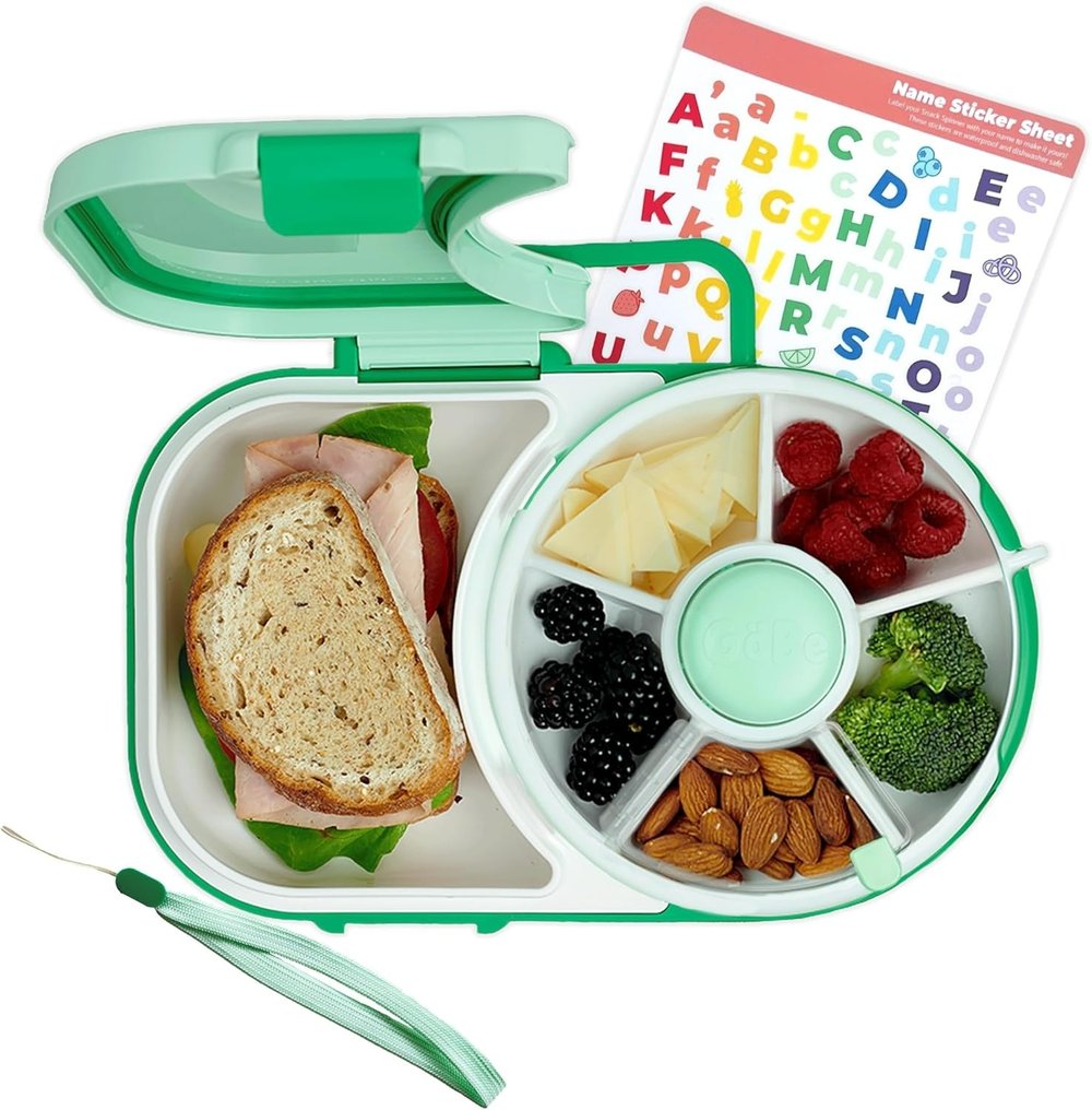 Kinder Lunchbox met Snack Spinner | 2-in-1 Bento Lunchcontainer voor School