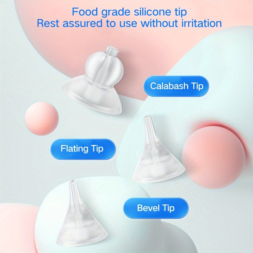 Elektrische Neusaspirator | Oplaadbare en Draagbare Nasale Reiniger met Drie Verstelbare Zuigkoppen, Muziek en Verlichting