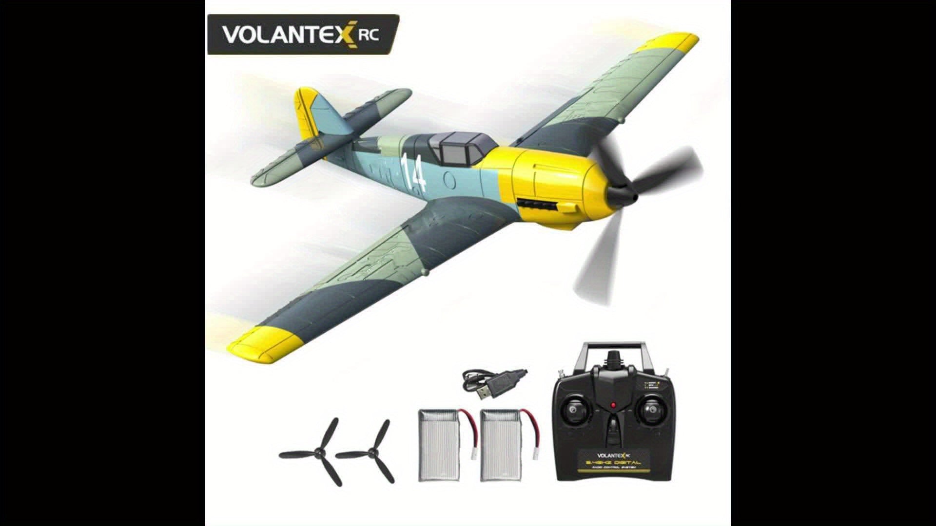 Volantex BF109 RC Vliegtuig – 4-kanaals Radiografisch Vliegtuig met Xpilot-systeem | Vliegend Speelgoed Klaar voor Gebruik