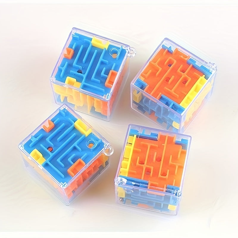 Zeskantige 3D Doolhof Kubuspuzzel | Universeel Rollende Balspel, Intelligentie Puzzel Speelgoed voor Educatie van Peuters en Kinderen