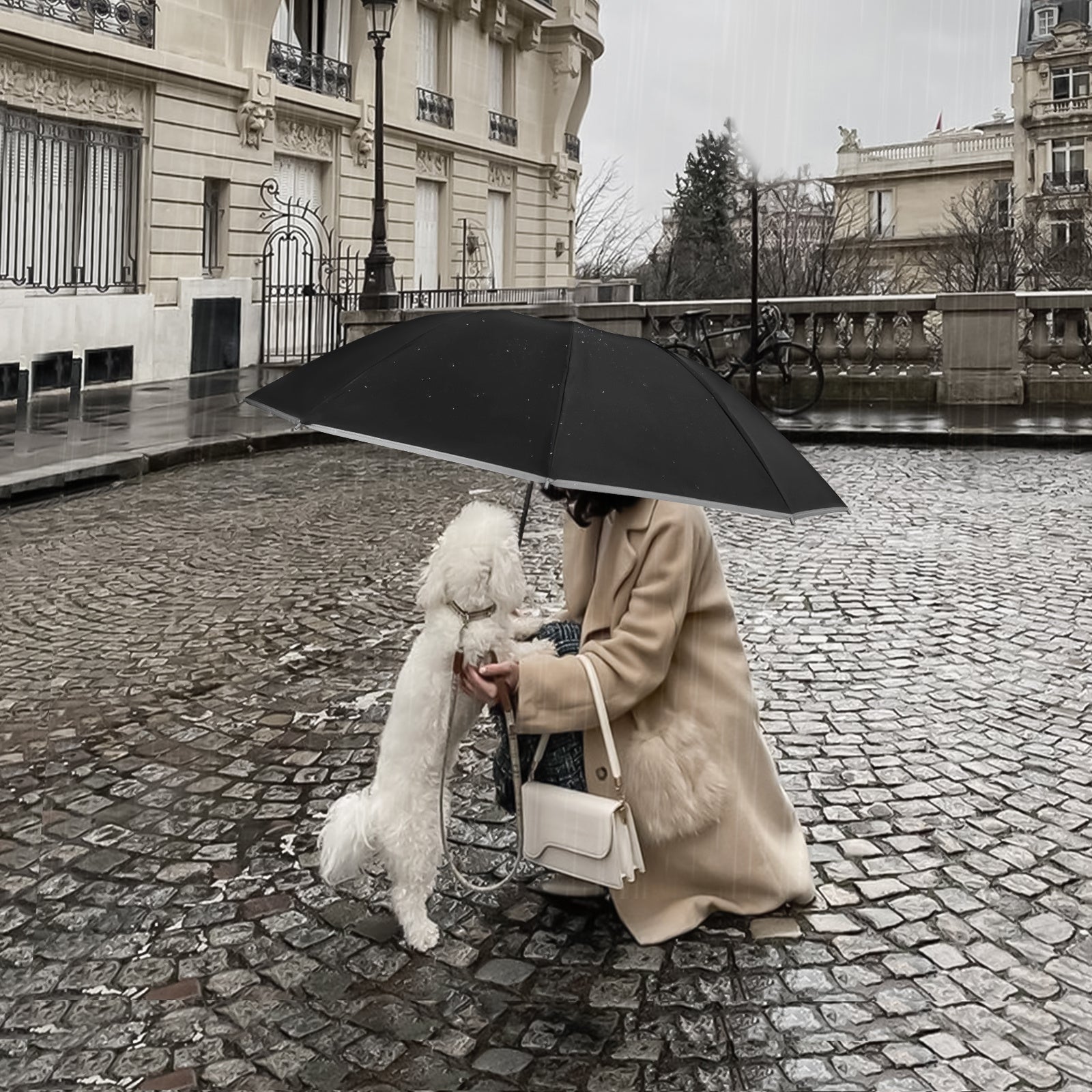 Rainstar automatische paraplu | Omkeerbare sluiting, 10 metalen baleinen, unisex ontwerp, 105 cm