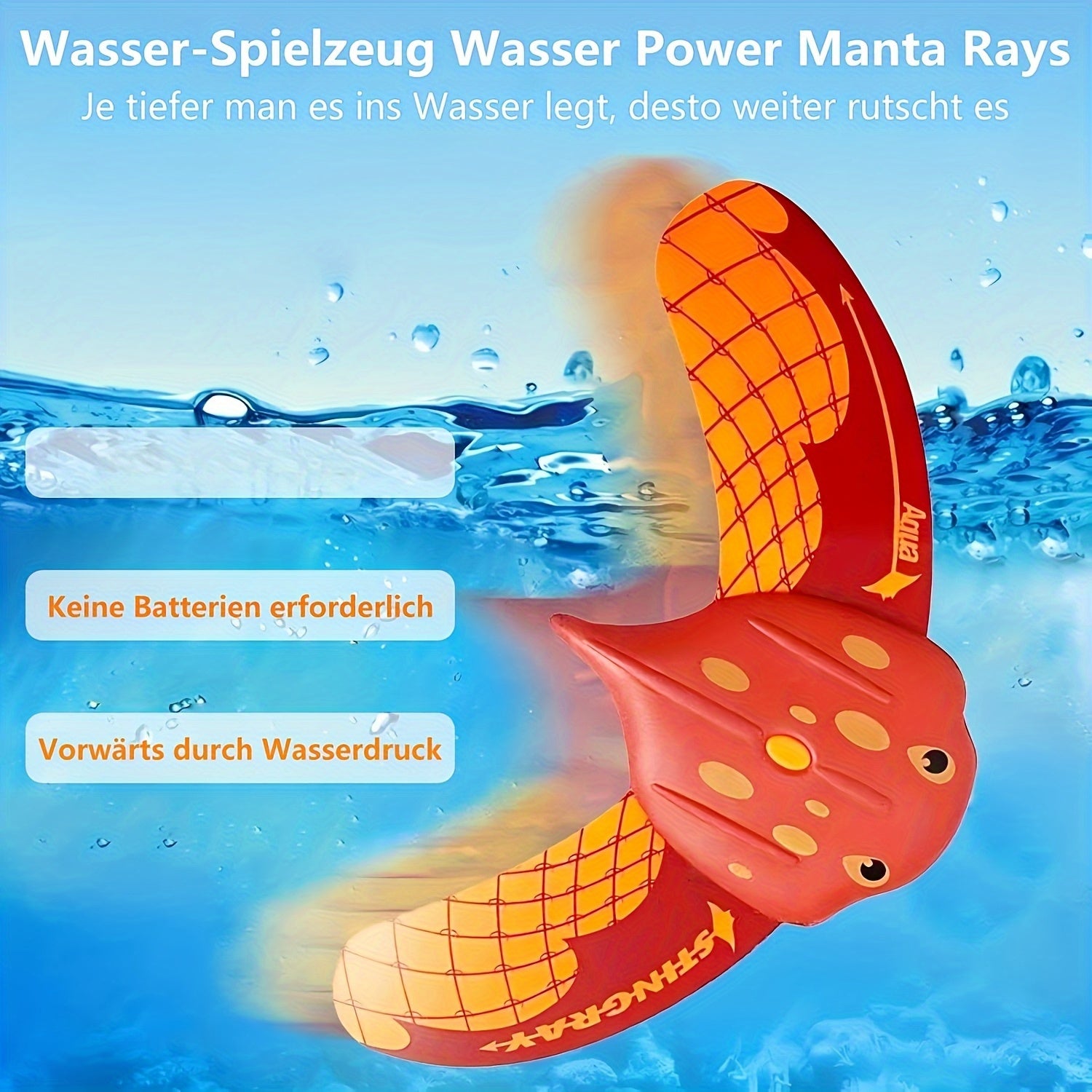 2 Stuks Wateraangedreven Rog Zwemspeelgoed | Duik- en Strandset voor Kinderen