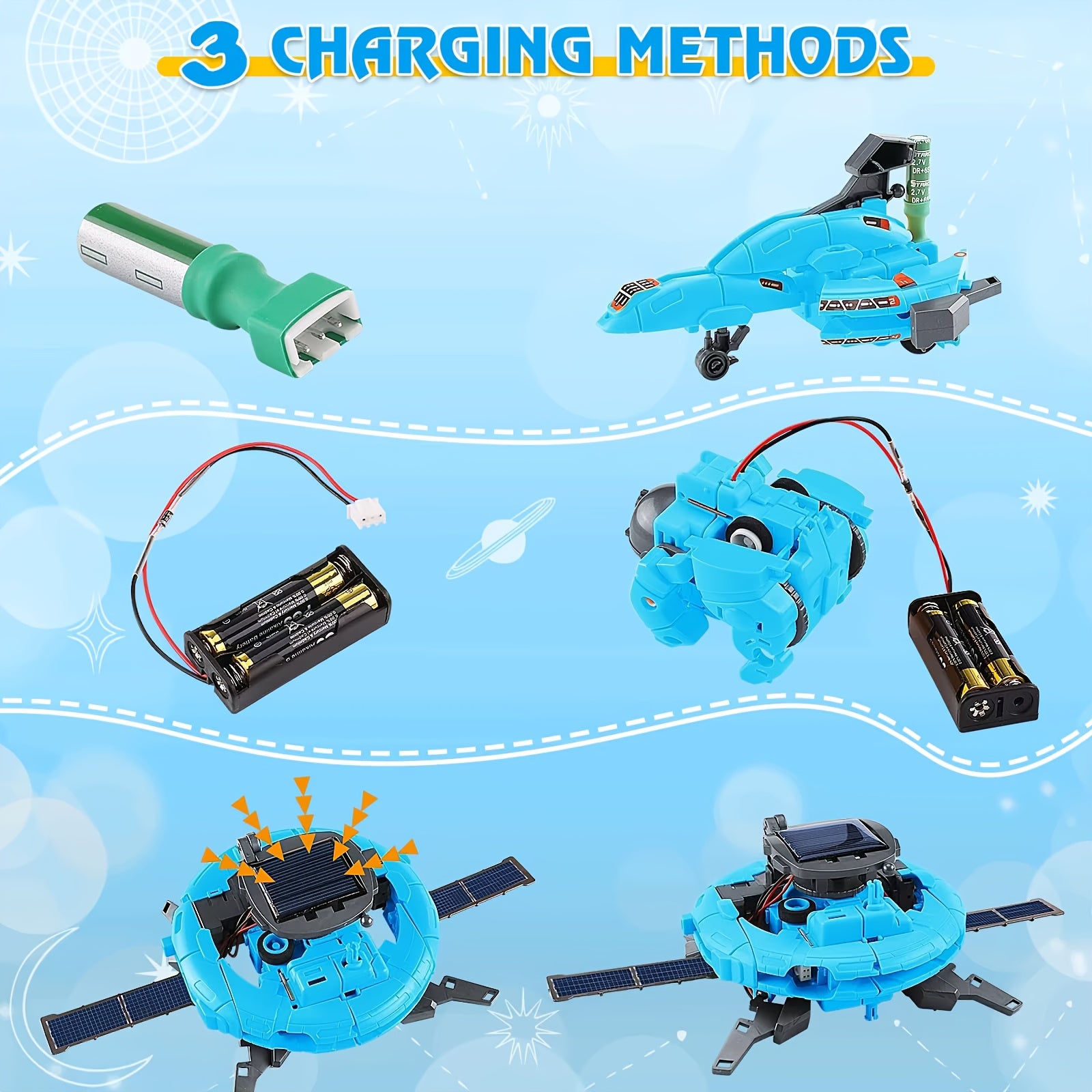 STEM Solar Robot 6-in-1 bouwset - Educatief speelgoed, perfect als verjaardagscadeau voor kinderen.