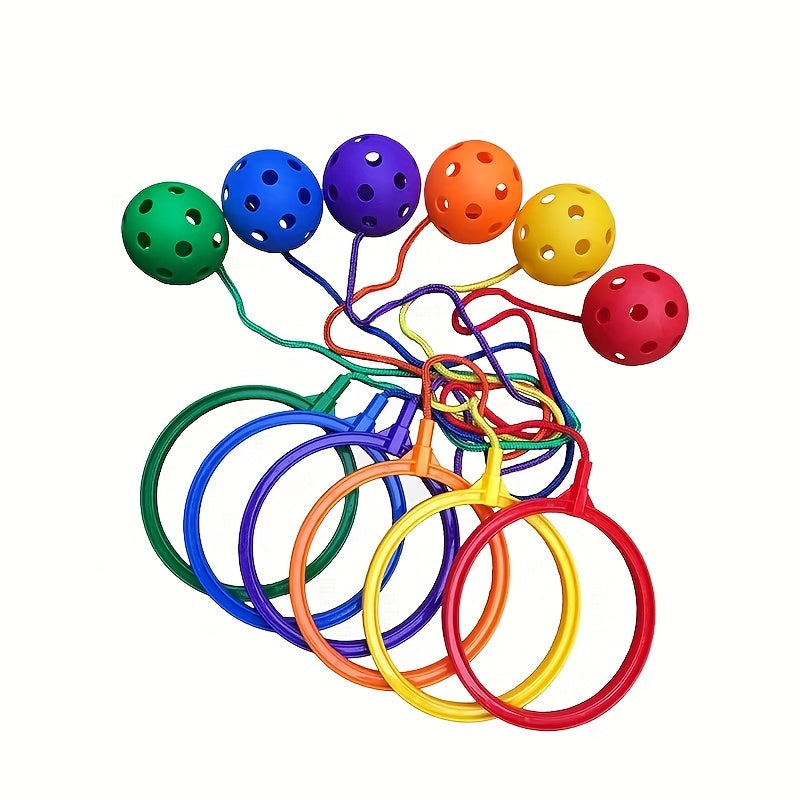 Kleurrijke Enkelspringbal voor Kinderen vanaf 3 Jaar - Actief Fitness Speelgoed voor Jongens en Meisjes - Swingbal Hinkelbal voor Buiten Spelen en Coördinatie
