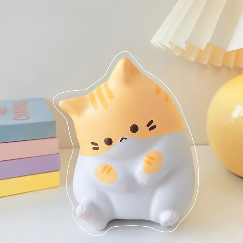 Cartoon Kat Knijp Speelgoed | Zacht PU Fidget Speelgoed met Langzame Terugkaatsing en Gemengde Kleuren voor Kinderen en Volwassenen