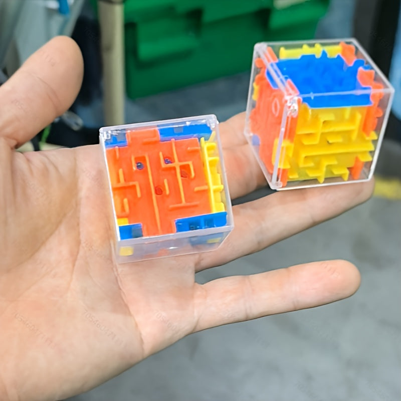 Zeskantige 3D Doolhof Kubuspuzzel | Universeel Rollende Balspel, Intelligentie Puzzel Speelgoed voor Educatie van Peuters en Kinderen