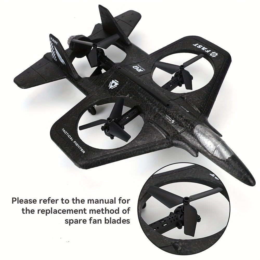 RC-gevechtsvliegtuig 2.4GHz met camera - Foam glider, gemakkelijk te besturen, cadeau voor Halloween en Kerstmis.