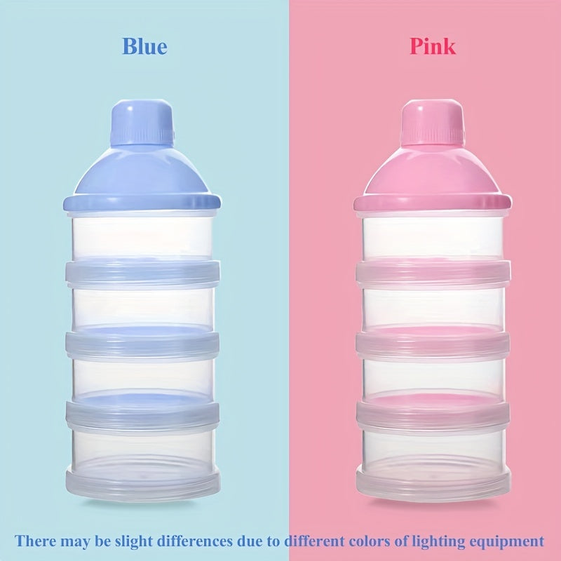 Draagbare Melkpoederdispenser | 4 Lagen Melkpoeder Container Snack Organizer voor Babyvoeding en Reizen