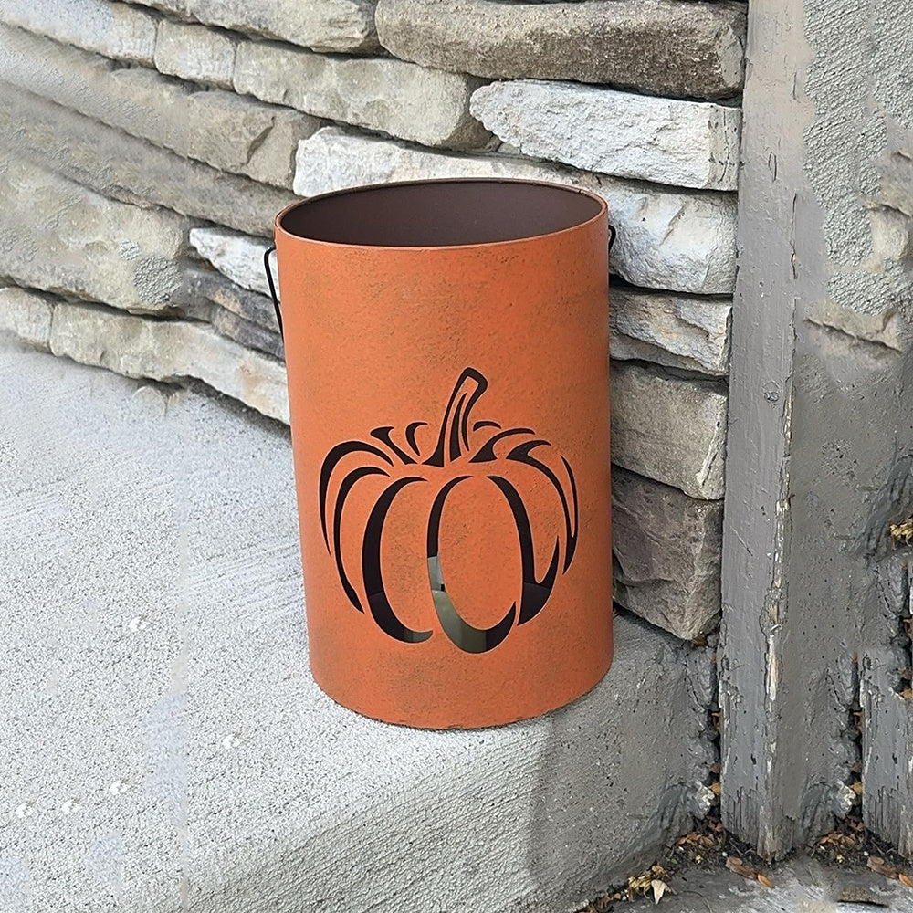 Rustieke Gietijzeren Pompoen Kaarsenhouder voor Herfstdecoratie - Sfeervolle Kandelaar voor Halloween en Thanksgiving - Geschikt voor Binnen en Buiten