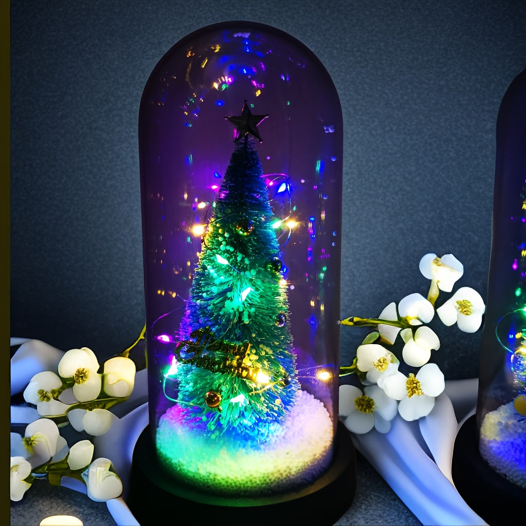 Eeuwige Verlichte Kerstboom met Kerstman en Rendieren | Kerstdecoratie op AAA-batterijen
