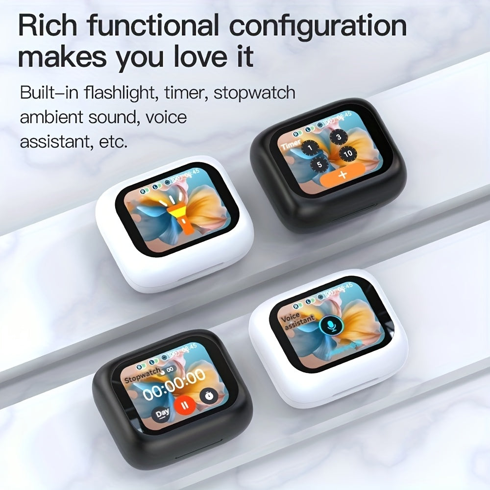Slimme LCD Touch Earbuds 2025 | Draadloze Oordopjes met Premium Geluid & Microfoon
