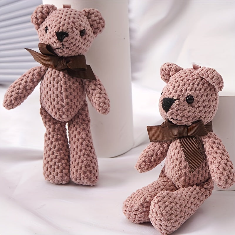 5,9" Schattige Beer Knuffel | Sleutelhanger Pop in Outfit | Ideaal voor Verjaardagen, Bruiloften & Kerstmis