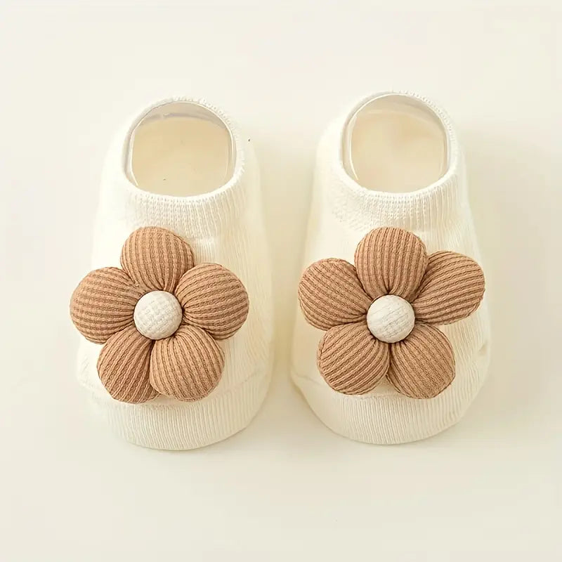 Baby Sokken Meisjes | Set van 4 Paar Antislip Sokken voor Pasgeborenen 0-1 Jaar