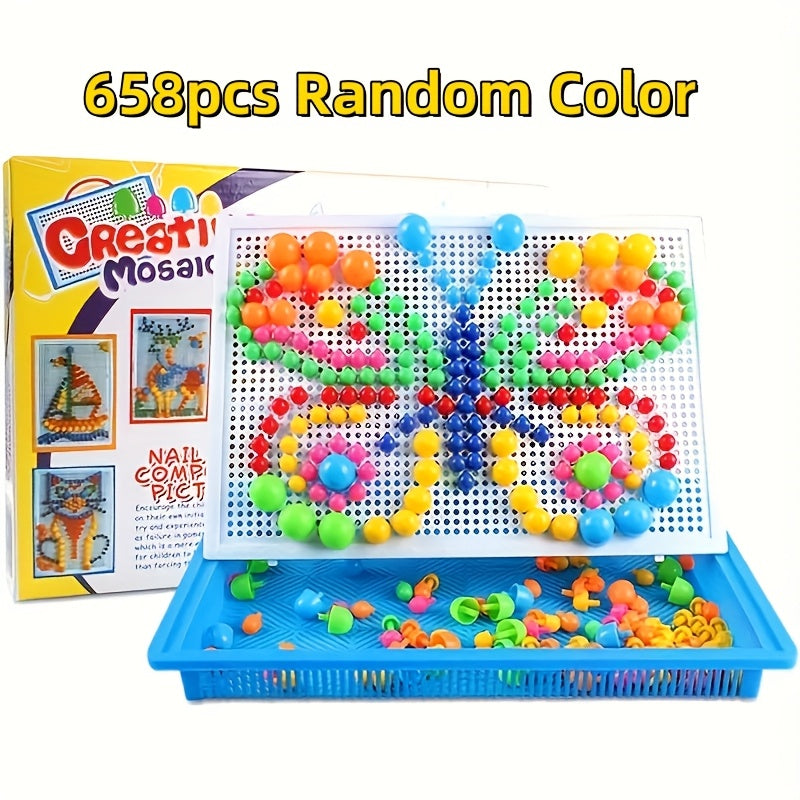 Paddenstoel Peg Puzzel Set | Stimuleert Creativiteit & Cognitie – Ouderkind Activiteit, School & Feestcadeau