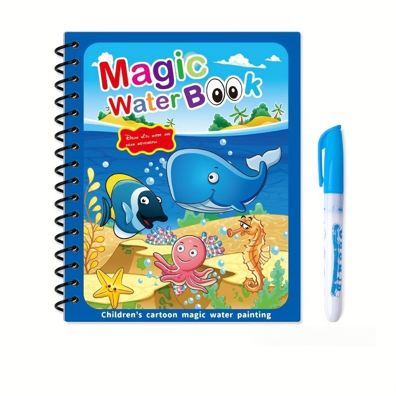 Magisch Water Tekenboek 3+ | Herbruikbare Verfpagina's met Waterpen | Educatief Creatief Speelgoed