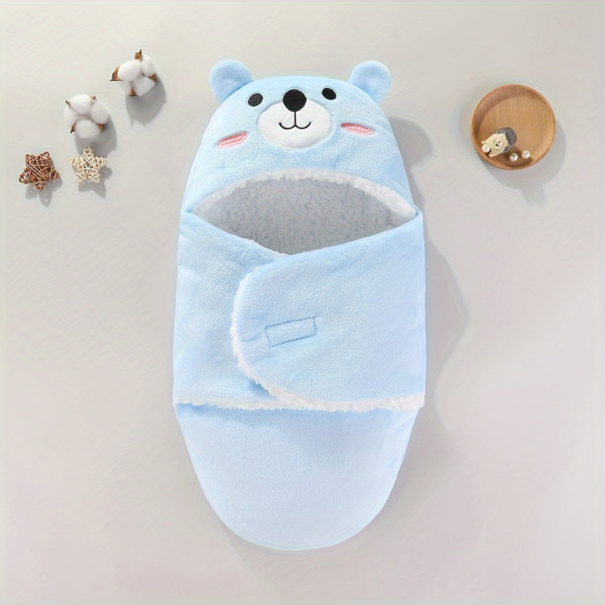 Warme Inbakerdoek en Slaapzak voor Pasgeboren Baby's - Zachte Flanellen Wikkeldeken voor Jongens en Meisjes - Ideaal als Kraamcadeau voor de Winter
