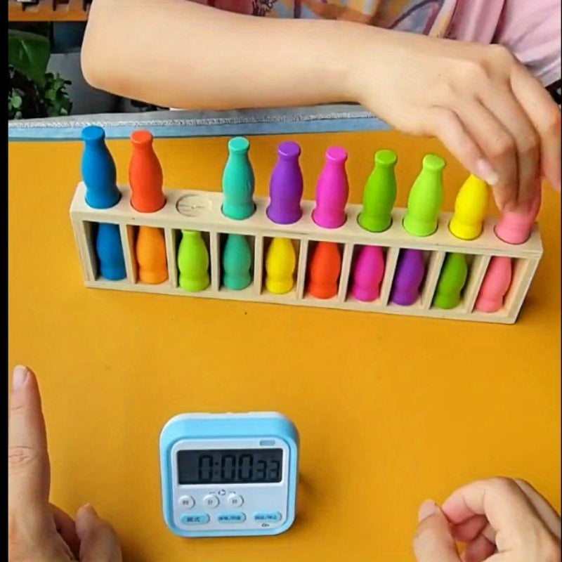 Uitdagend Geheugenspel met Gekleurde Flesjes voor Tieners en Volwassenen - Educatief Denkspel voor het Hele Gezin - Bordspel voor het Trainen van Logica en Concentratie