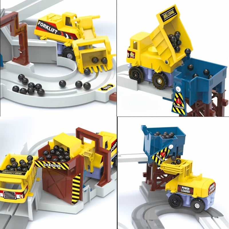 Constructie Avontuur Treinset | Elektrisch Voertuig op Inertiespoor, Geschikt voor Kinderen 3+