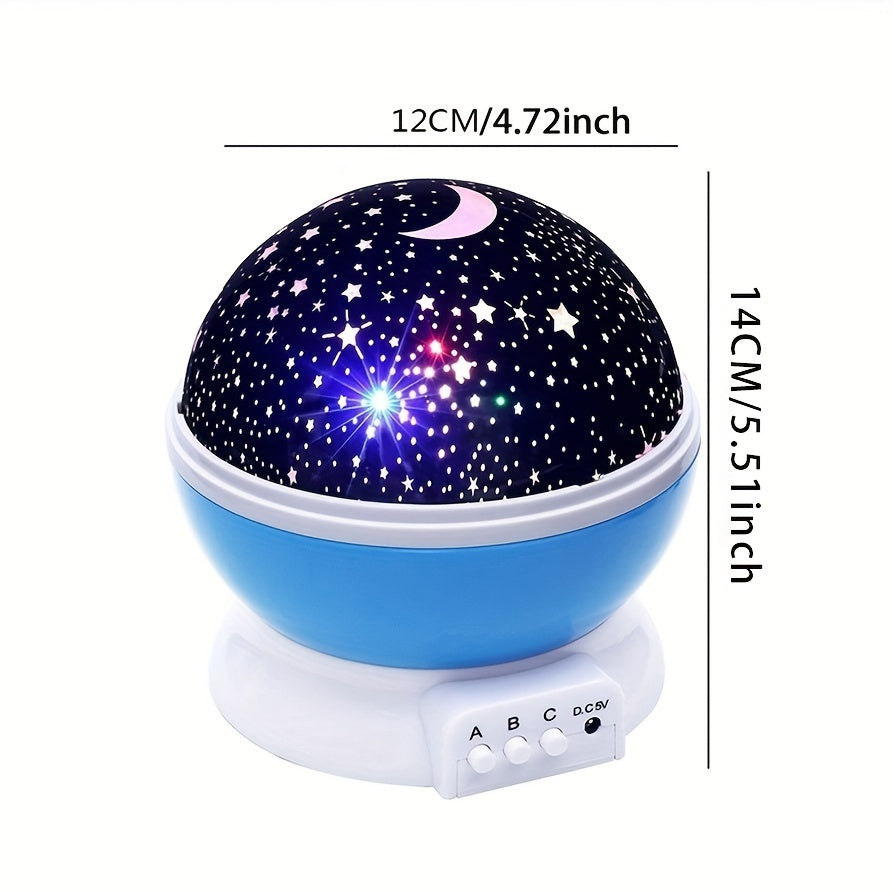 360° Roterende Maan en Sterren Projector | 12 Kleuren Wisselende Lichtmodi Lichteffect Lamp Perfect Cadeau voor Elke Gelegenheid