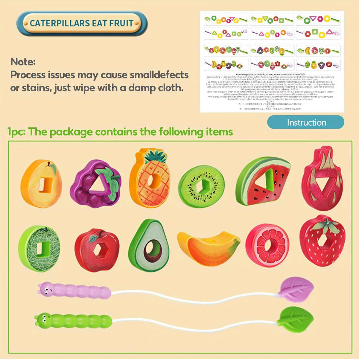 Rups Stapelspeelgoed | Educatief baby- en peuterspeelgoed voor hand-oogcoördinatie