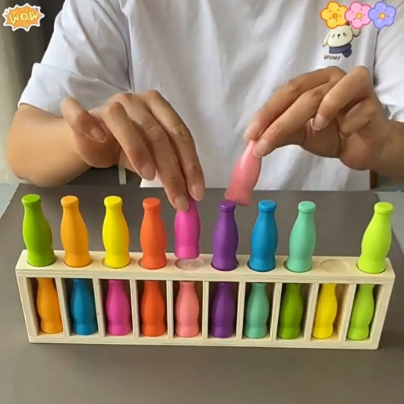 Uitdagend Geheugenspel met Gekleurde Flesjes voor Tieners en Volwassenen - Educatief Denkspel voor het Hele Gezin - Bordspel voor het Trainen van Logica en Concentratie