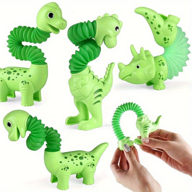 3-delige Dinosaurus Pop Tubes | Creatieve DIY T-Rex Sensorische Speeltjes voor Kinderen van 3-8 Jaar