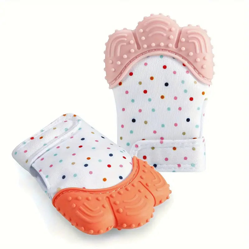 2-Pack Baby Bijtringen Handschoenen | Silicone Beschermende Teething Mouwen voor Baby's