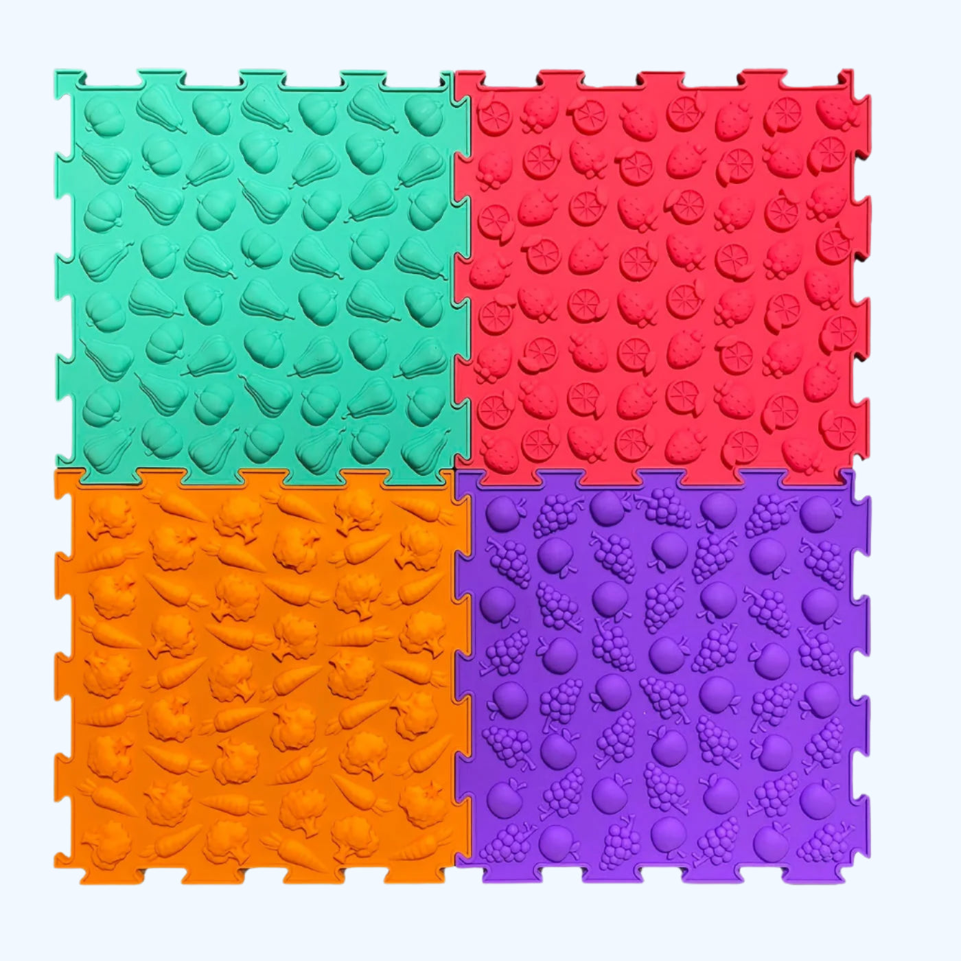 Siliconen sensorische speelmat | Getextureerde en orthopedische sensorische tegels voor kinderen en peuters, in elkaar grijpende puzzelmat voor speelkamer