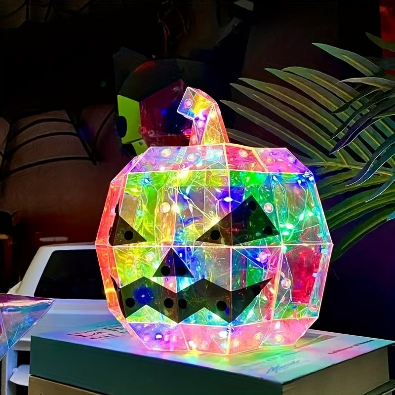 Halloween LED Lamp Pompoenboom | Tafeldecoratie met lichtgevende pompoenen, USB & batterij gevoed