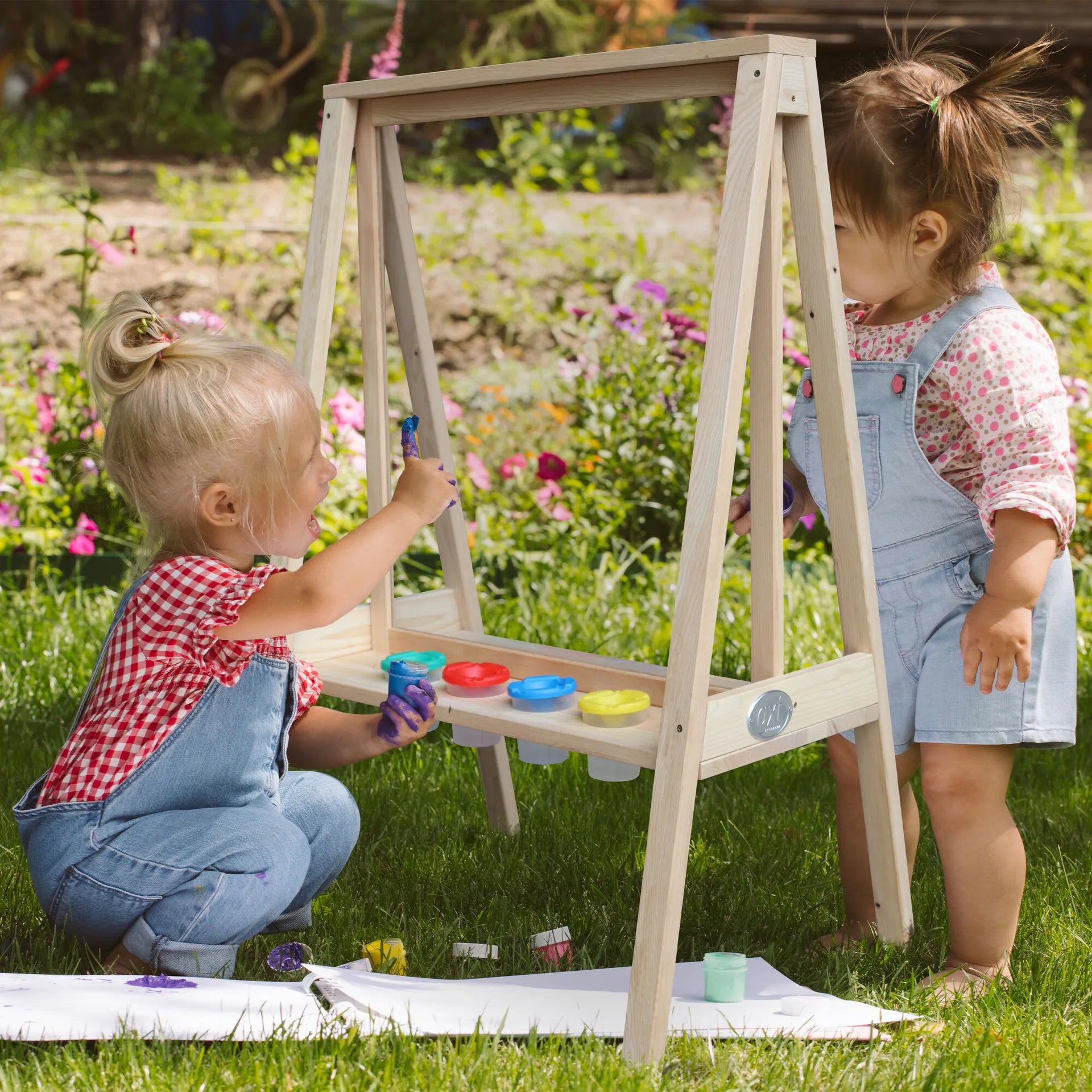 Eric Houten Kinderstaffelei – Dubbelzijdige Plexiglas Schildersezel voor Buiten & Binnen, vanaf 3 Jaar, FSC Hemlockhout