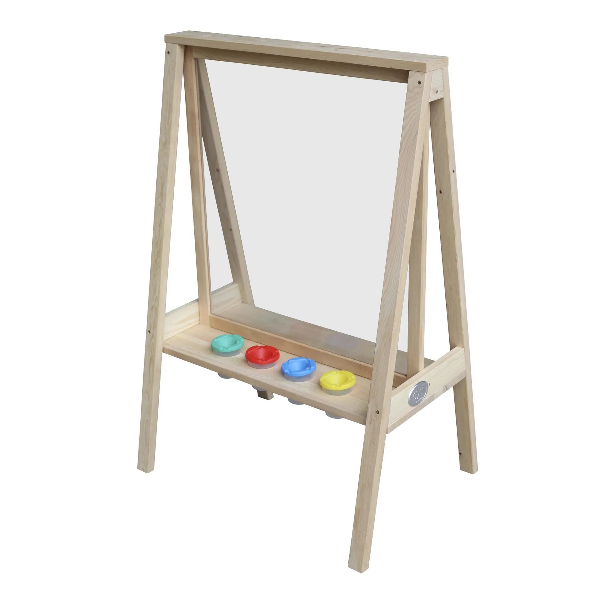 Eric Houten Kinderstaffelei – Dubbelzijdige Plexiglas Schildersezel voor Buiten & Binnen, vanaf 3 Jaar, FSC Hemlockhout