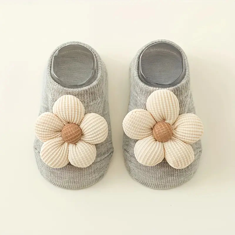 Baby Sokken Meisjes | Set van 4 Paar Antislip Sokken voor Pasgeborenen 0-1 Jaar
