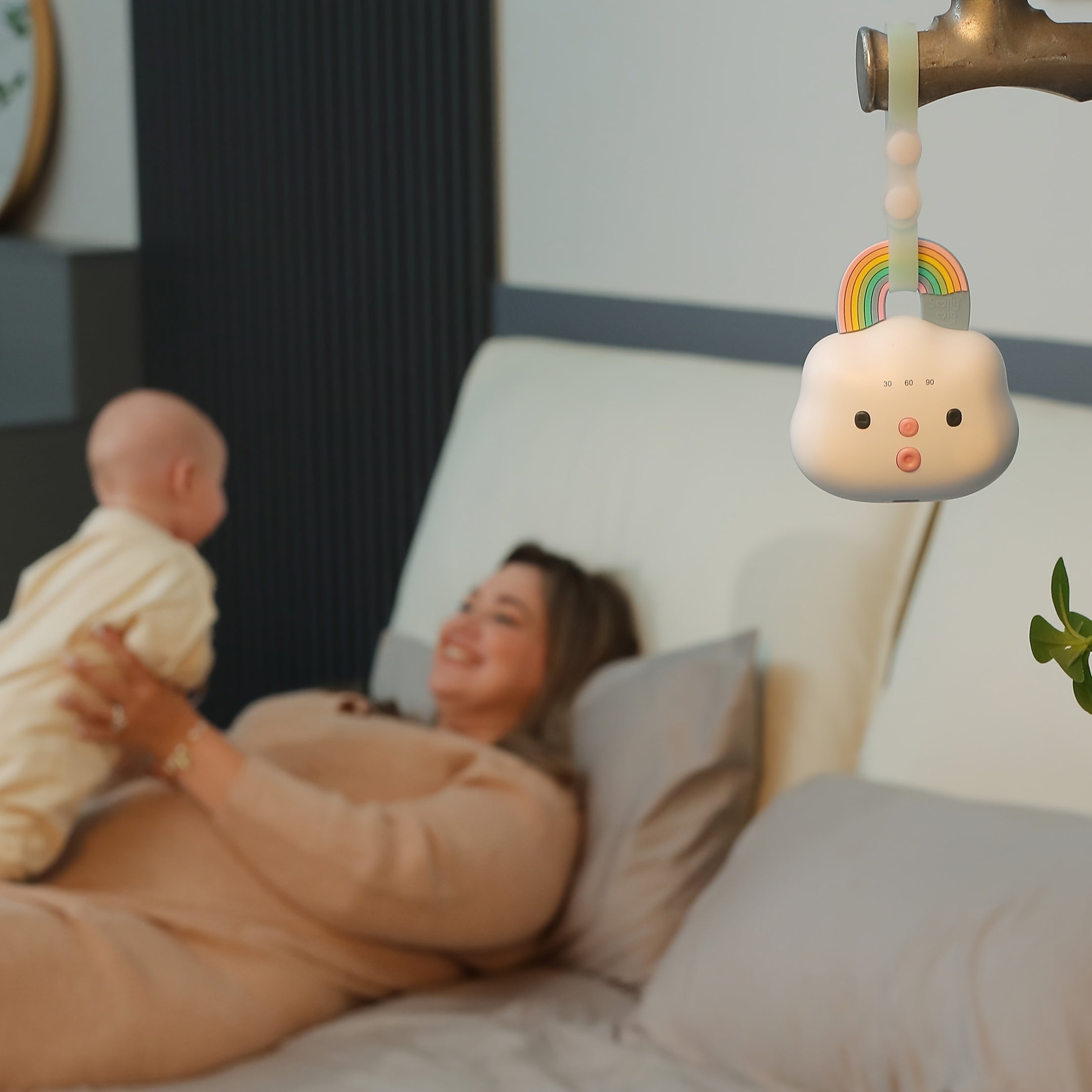 Draagbare Witte Ruis Machine voor Baby's - Slaaphulp met 14 Kalmerende Geluiden voor Pasgeboren Jongens en Meisjes - Ideaal als Kraamcadeau of voor aan de Kinderwagen