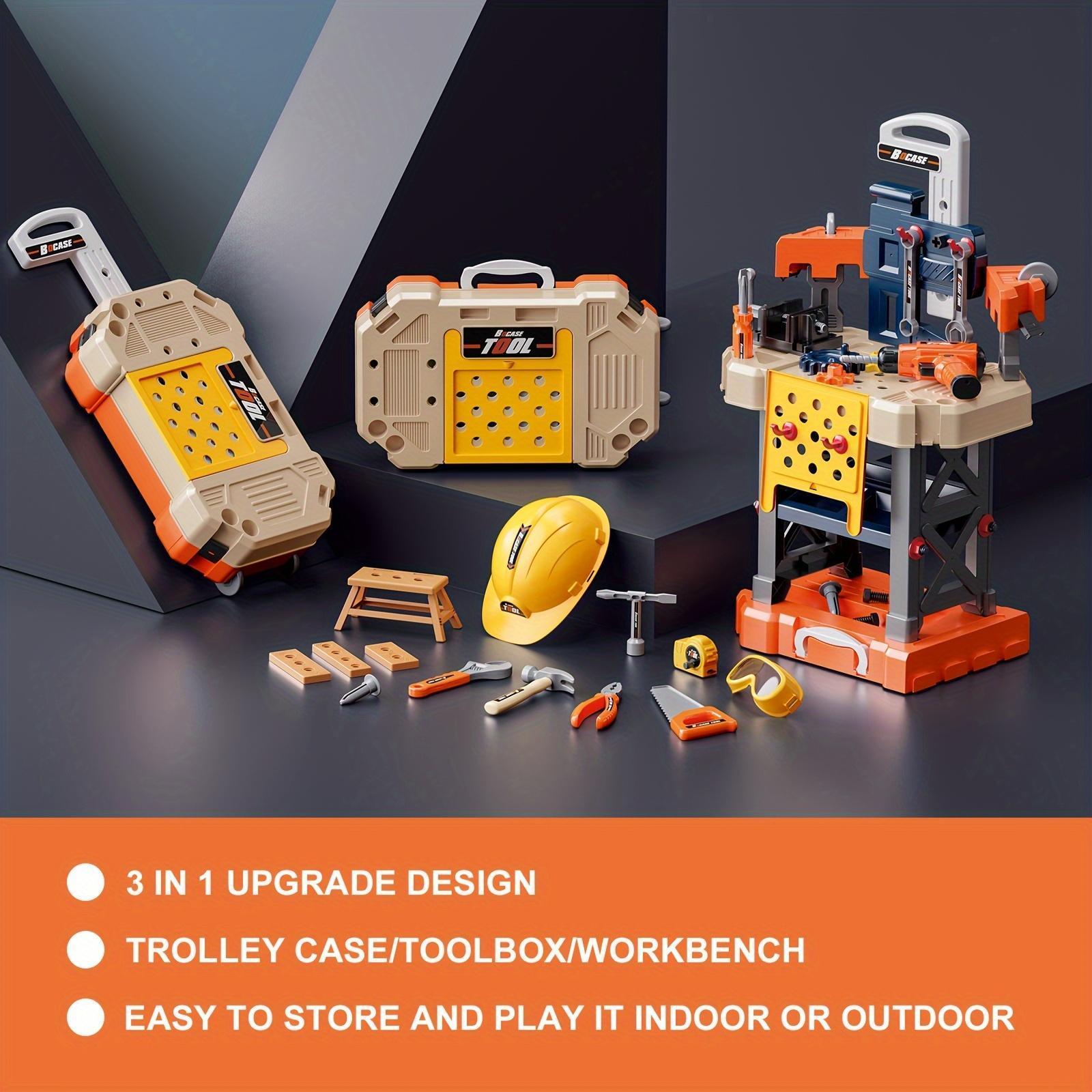 Kindergereedschapsset Transformeerbaar | Simulatie Reparatiebank – Educatief Cadeau voor Jongens & Meisjes 3+ Jaar