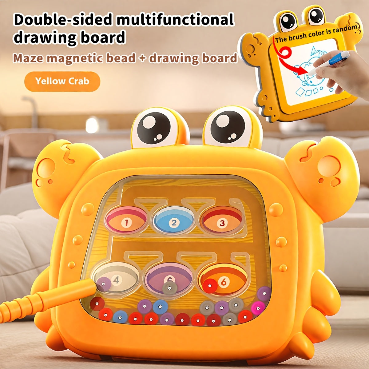 Dubbelzijdig magnetisch doolhof & tekenbord - educatief speelgoed 3-6 jaar