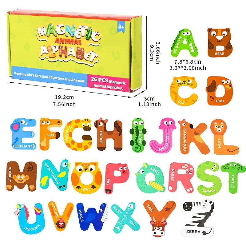 Magnetische Woordpuzzel | Educatief Spel met Dierenletters, Ideaal Cadeau