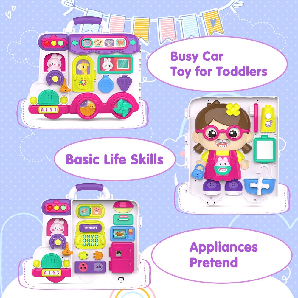 Baby Muzikale Busy Board | Educatief speelgoed voor kinderen van 1-2 jaar. Stimuleert fijne motoriek en sensorische vaardigheden. Ideaal als cadeau voor Kerst, Halloween en verjaardagen.