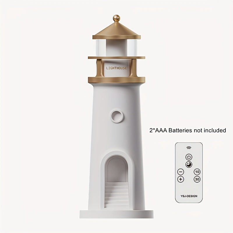 LED Nachtlamp Vuurtoren | Oplaadbaar met Afstandsbediening & Maanprojectie