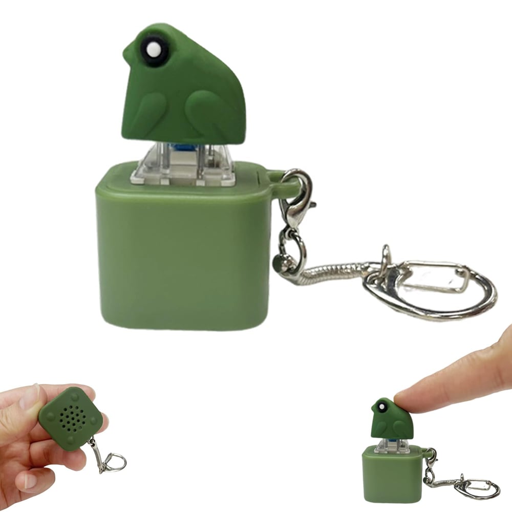 Kikker Kwekker Fidget Toy | Oplaadbare Sleutelhanger met Lichten en Stressverlichting