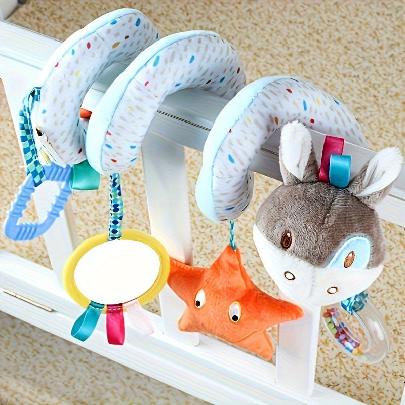 Spiraal Plush Baby Autostoel Speelgoed | Kleurrijke Mobile voor 0-12 Maanden, Ideaal voor Wieg, Bedje & Draagzak
