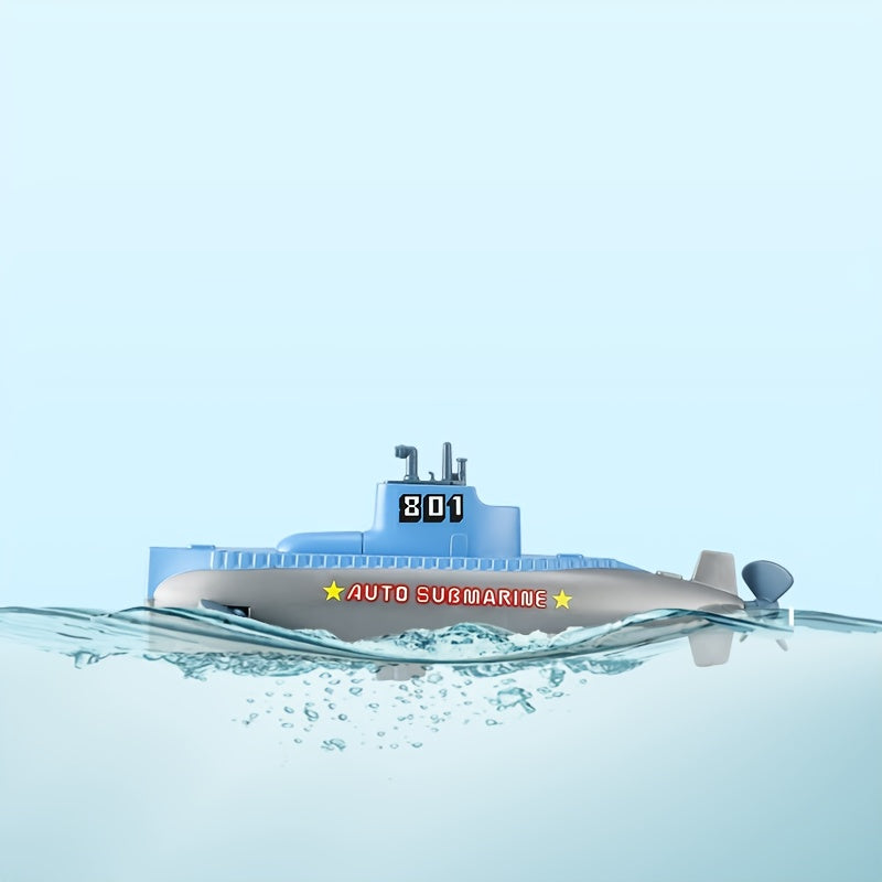 Waterspeelgoed Onderzeeër Blauw en Grijs – Met Rode Zeester en Nummerontwerp – Voor Zwembad en Strandplezier