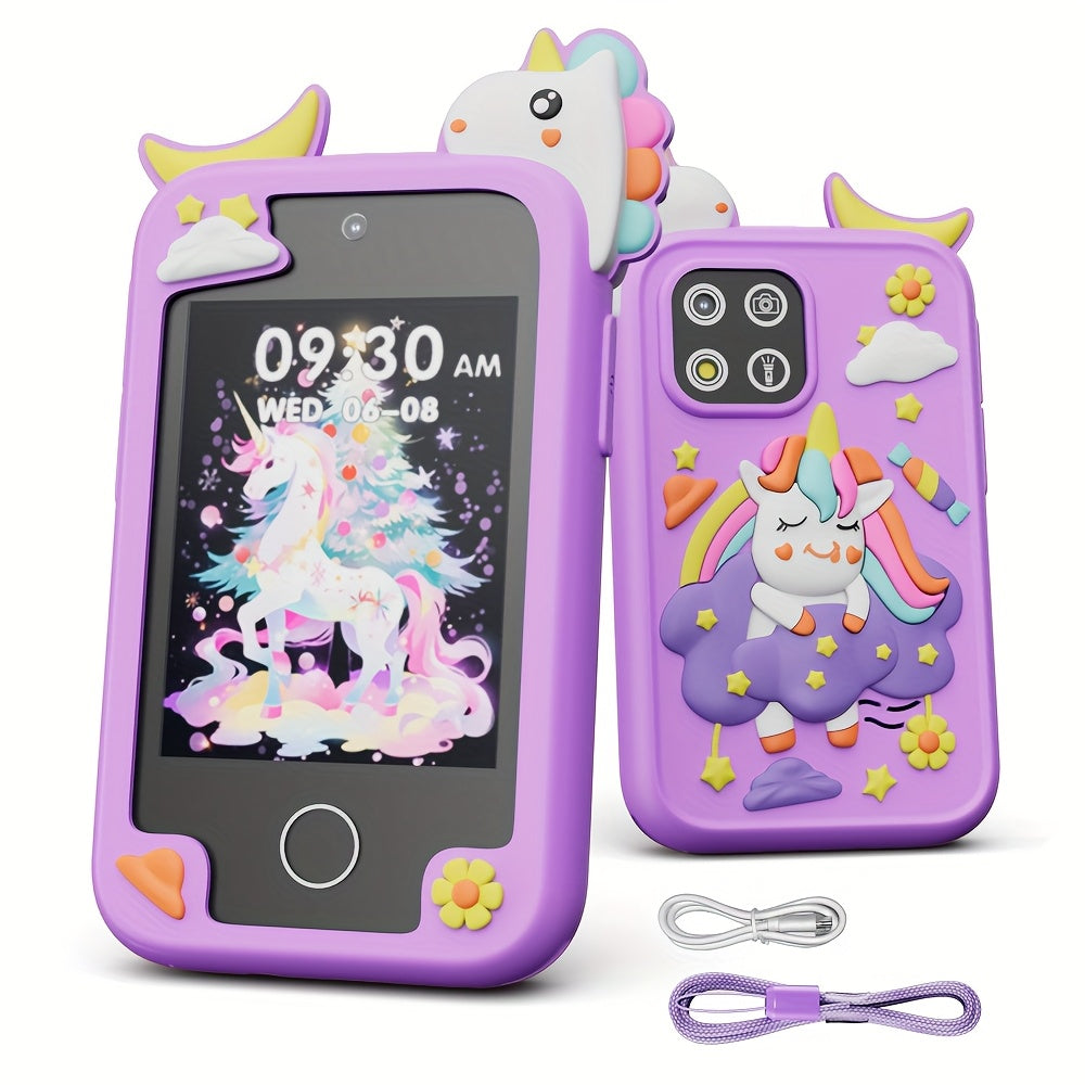 Kids Smart Phone voor meisjes, educatief speelgoed met camera, spelletjes en muziek – perfect als kerst- of verjaardagscadeau voor kinderen van 3 tot 10 jaar