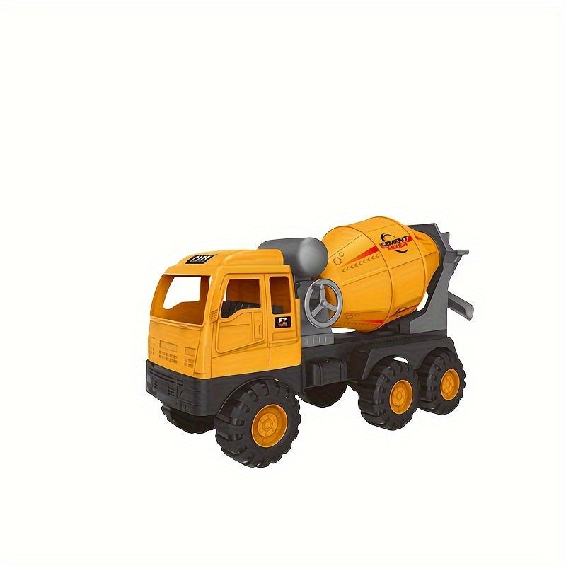 Bouwvoertuigen Set | Grote graafmachine, cementwagen en kraan – educatief constructiespel